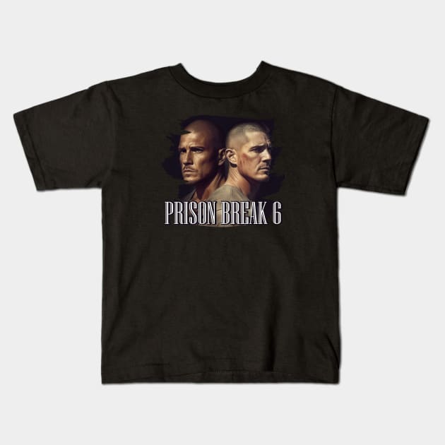 PRISON BREAK 6 Kids T-Shirt by Pixy Official